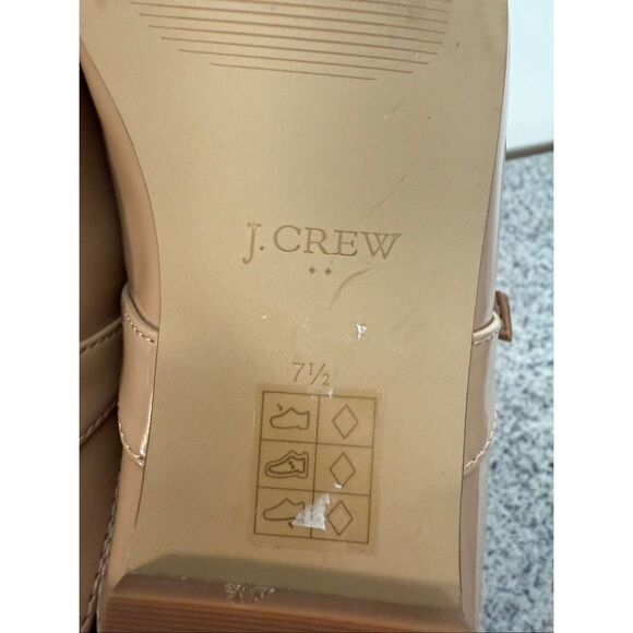 J. Crew Mary Jane mules CA763 Nude Patent Crystal Buckle Embellished 7.5 - Picture 5 of 5